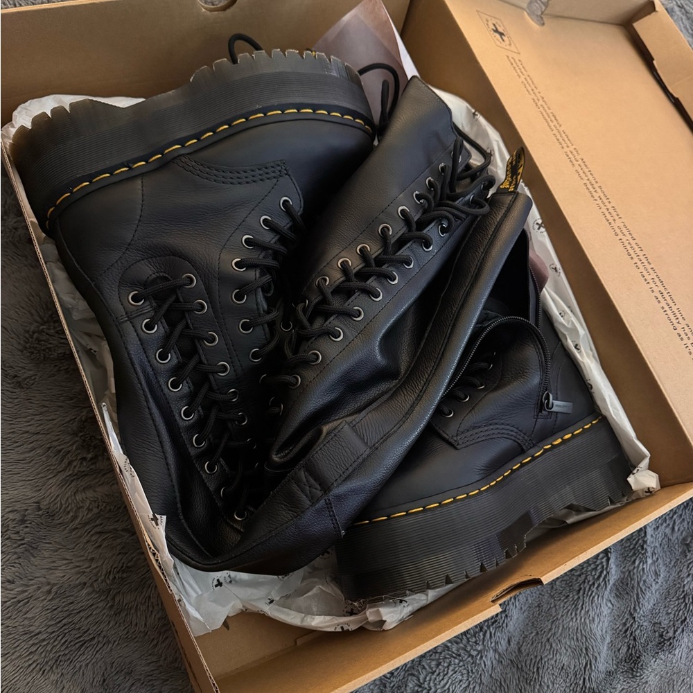 Dr. Martens Black Leather Women's Boots